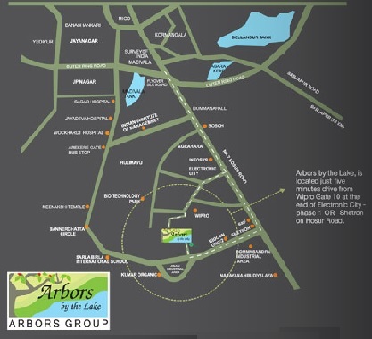 Arbors Villas location map