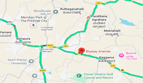 Bluejay Ananda location map