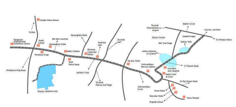 Bluejay Sunshine Hills Villa Plot location map