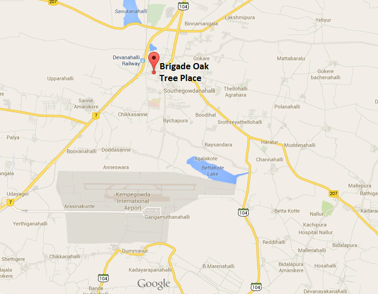 Brigade Oak Tree Place location map