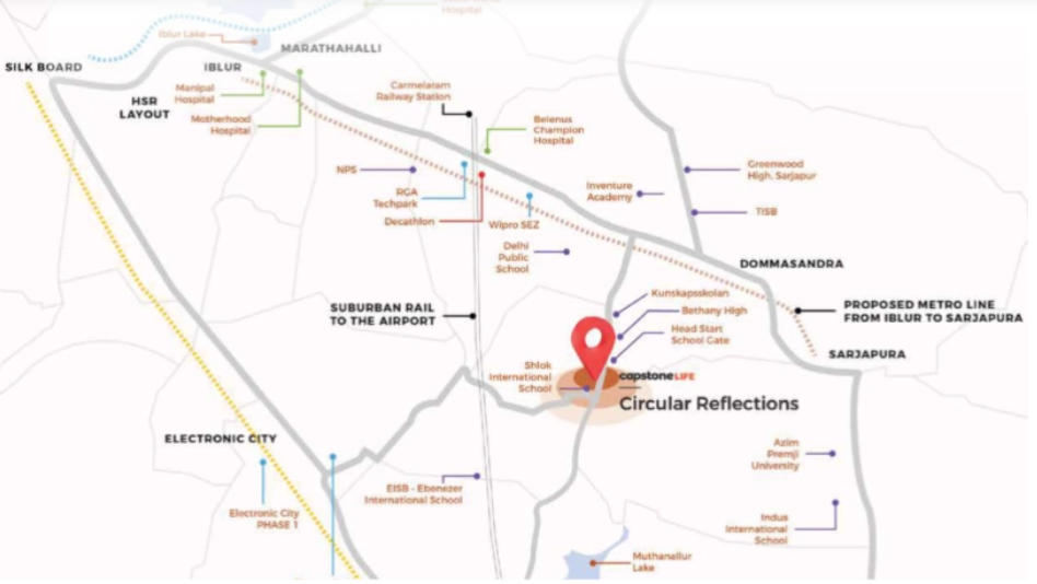 Capstone Life Circular Reflections location map