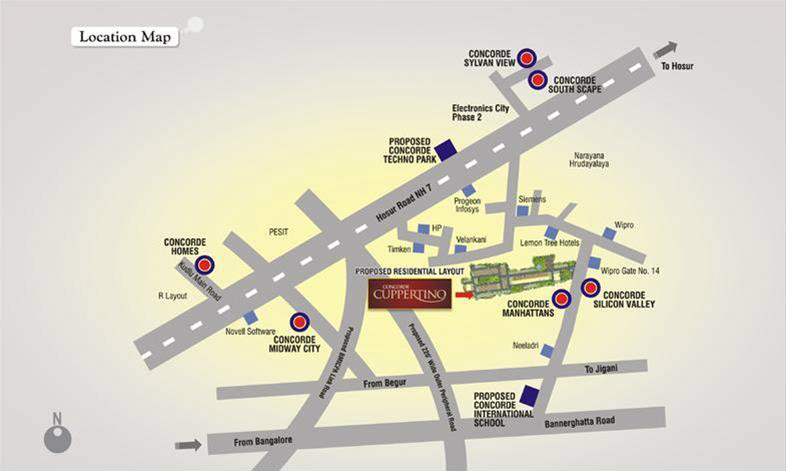 Concorde Silicon Valley location map