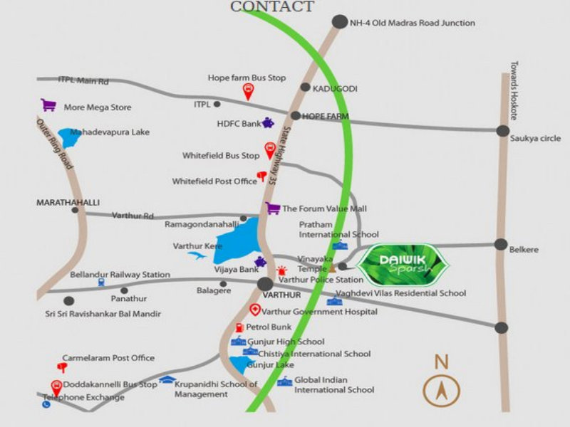 Daiwik Sparsh location map