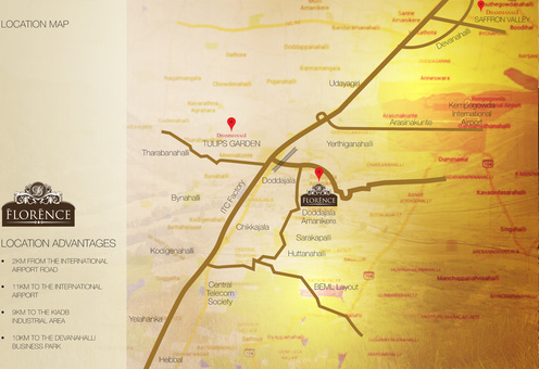 Dhammanagi Florence Villa Plot location map