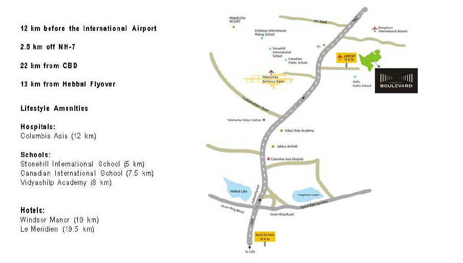 Embassy Boulevard location map