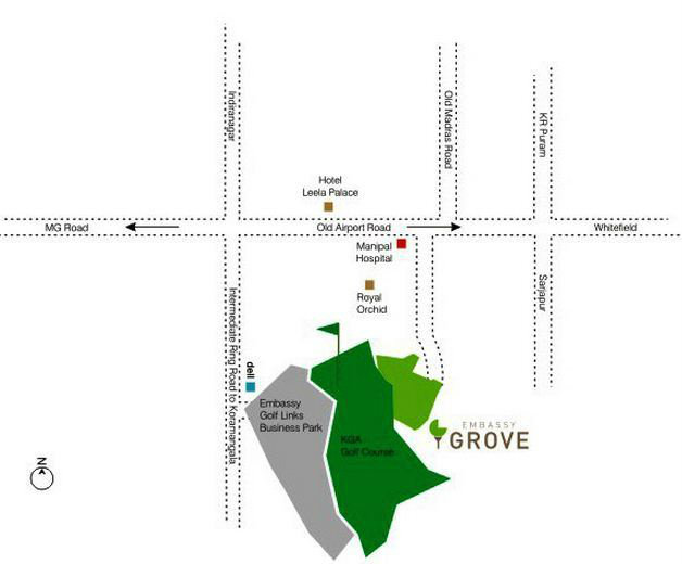 Embassy Grove location map