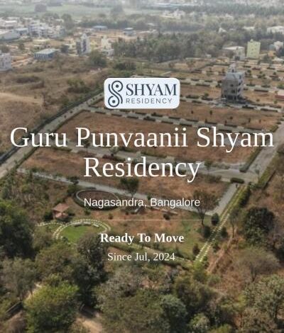Guru Punvaanii SHYAM RESIDENCY villas in off Magadi Road near Andrahalli / Tippenahalli