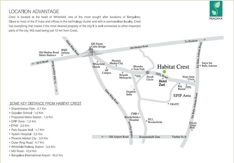 Habitat Crest location map