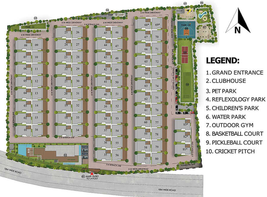 HPR Shades of Green master plan