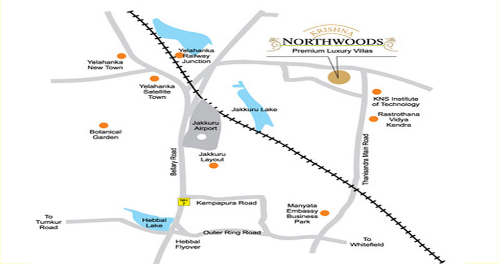 Krishna Northwoods location map