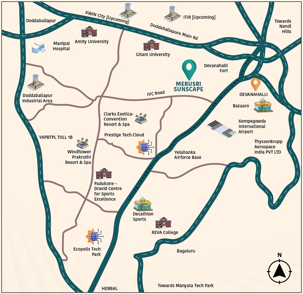 Merusri Sunscape location map