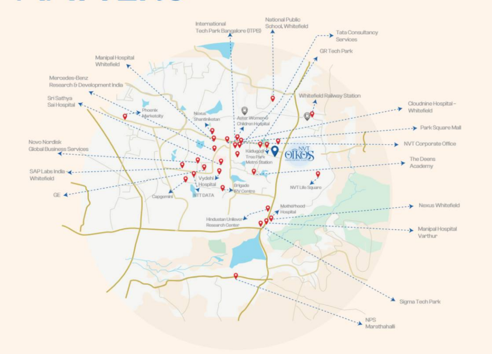 NVT Oikos Villas location map
