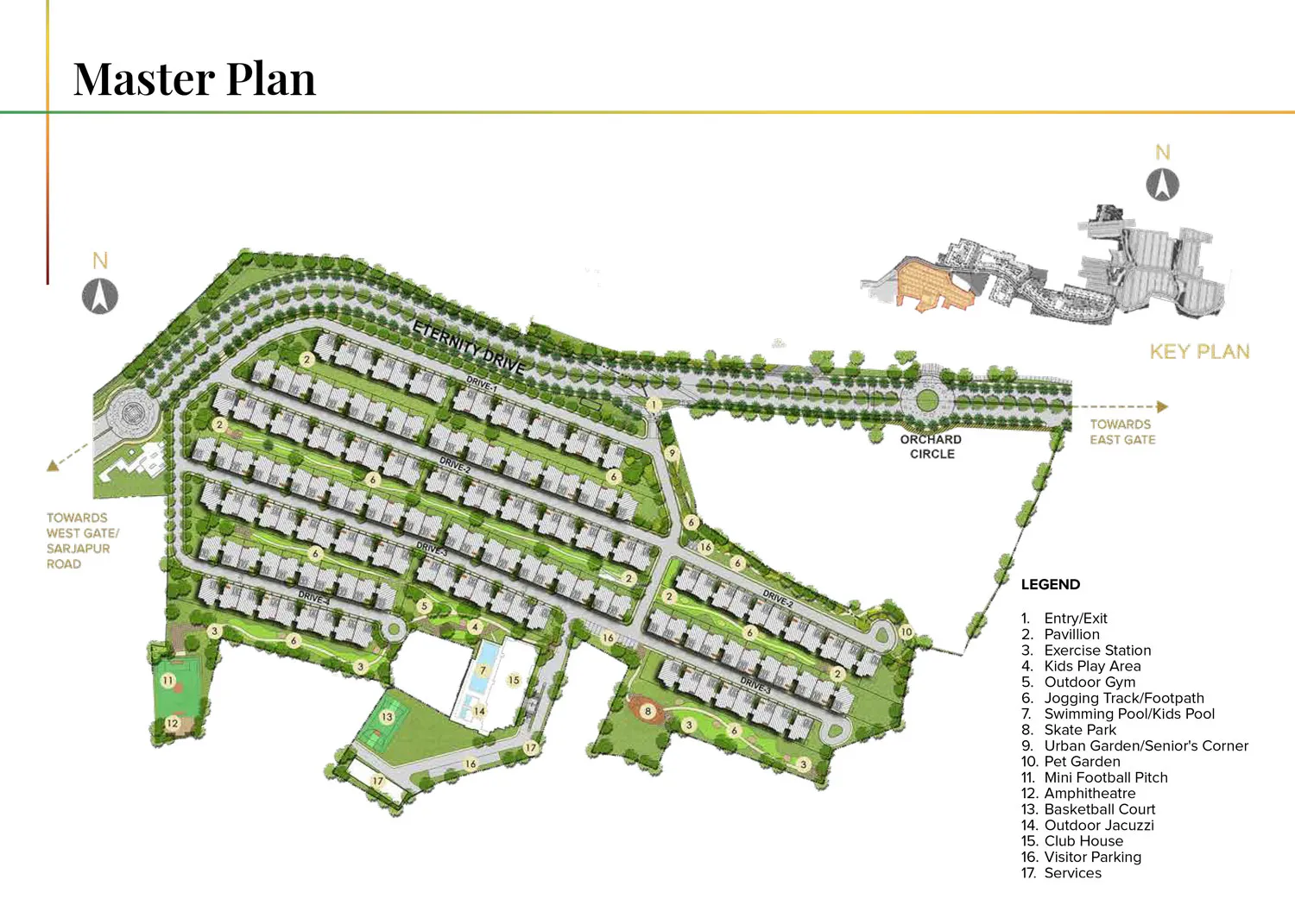 Prestige Aspen Greens master plan