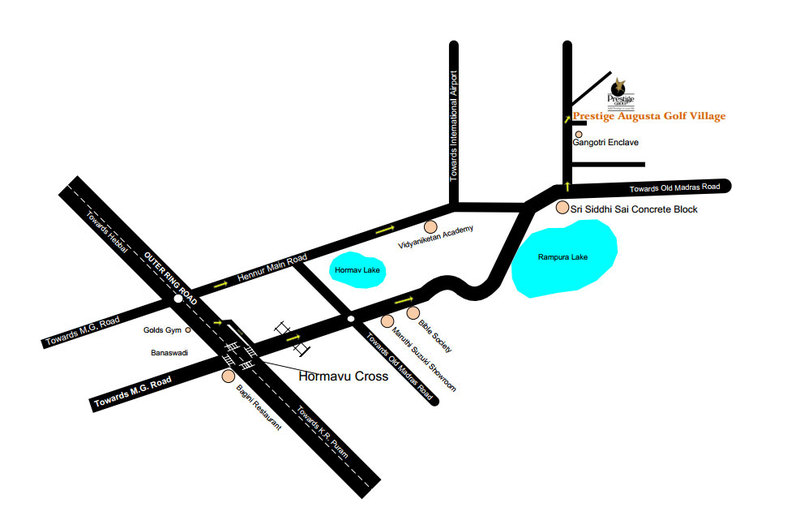 Prestige Augusta Golf Village location map
