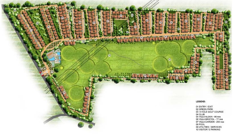 Prestige Augusta Golf Village master plan