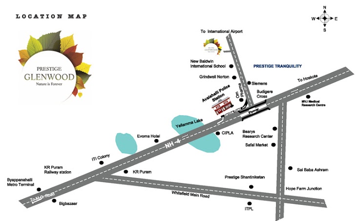 Prestige Glenwood location map