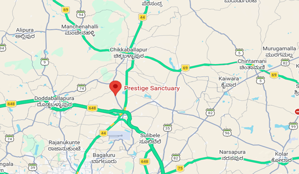 Prestige Sanctuary Villas location map