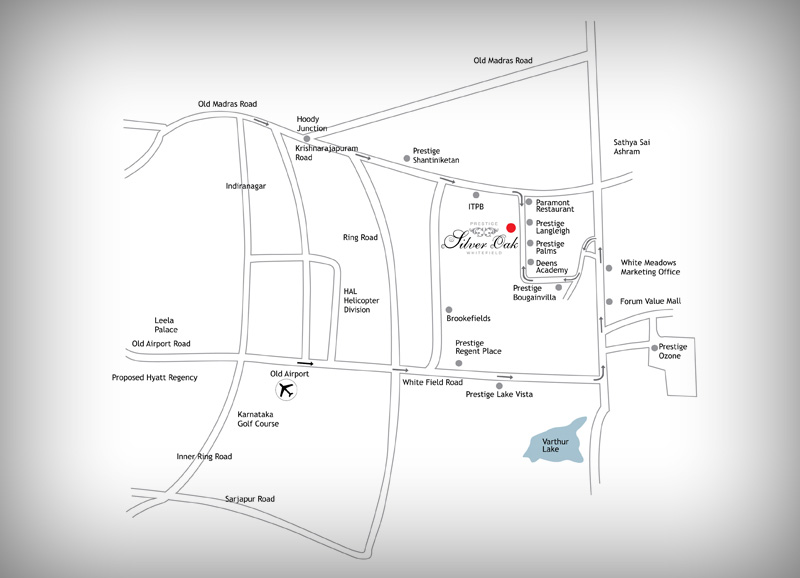 Prestige Silver Oak location map