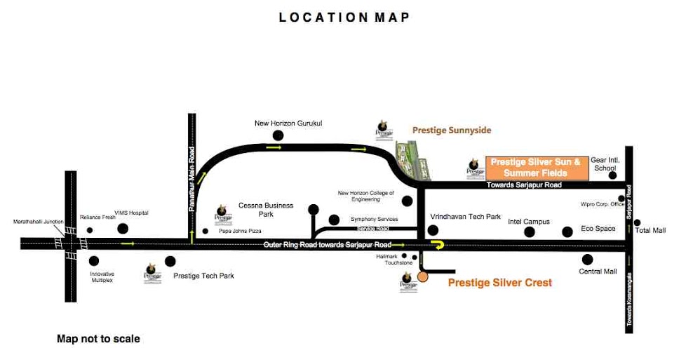 Residential Independant Villa Sarjapur road location map