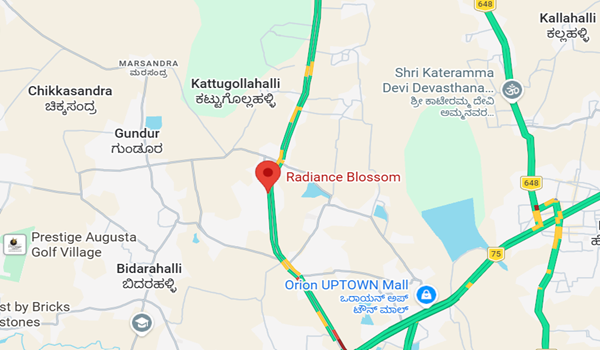 Radiance Blossom location map