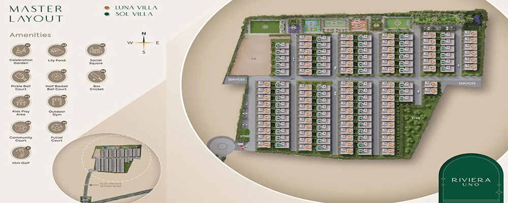 Riviera Uno Villas master plan