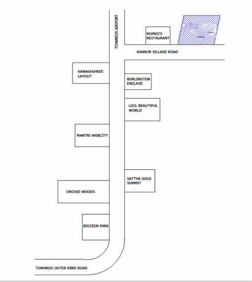 Row Villas Hennur road location map