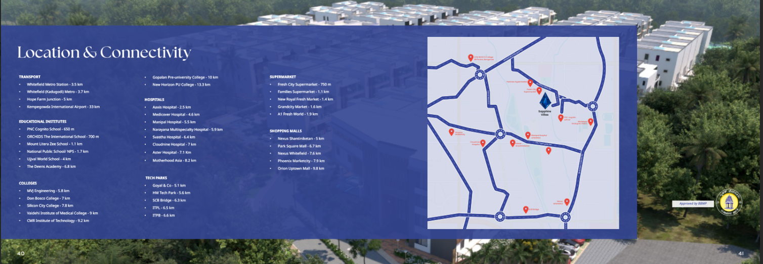 Sapphire villas by 42 Estates location map