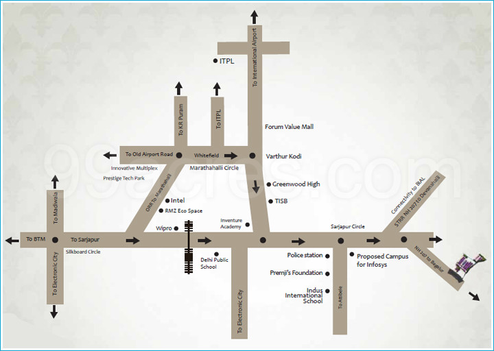 Skylite Vesta location map