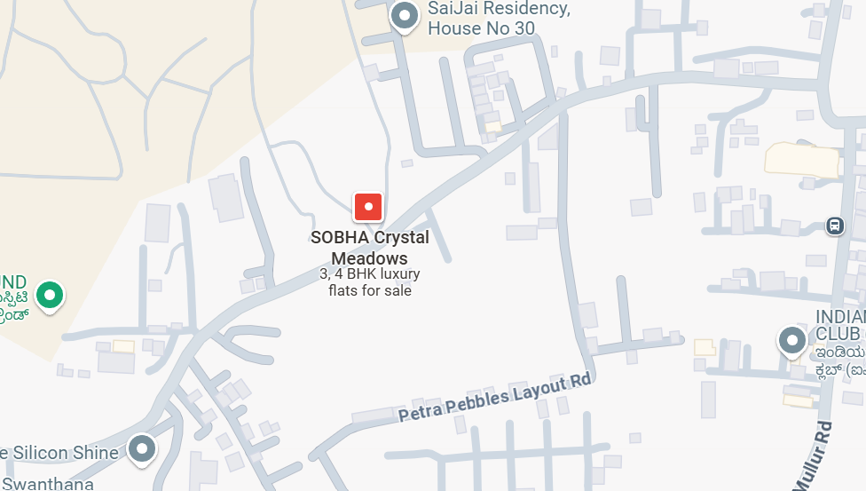 Sobha Crystal Meadows location map