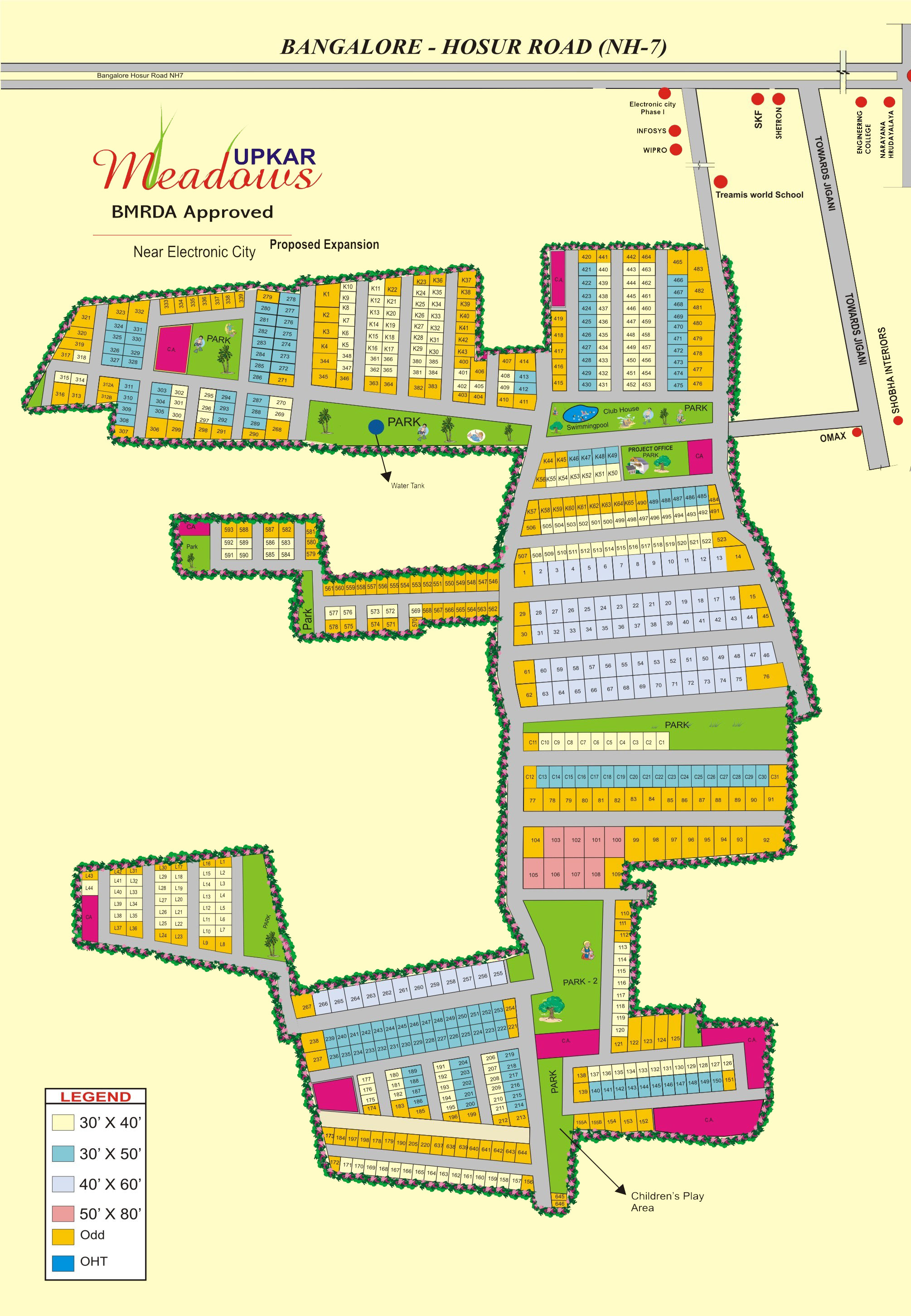 Upkar Meadows Villa Plot master plan