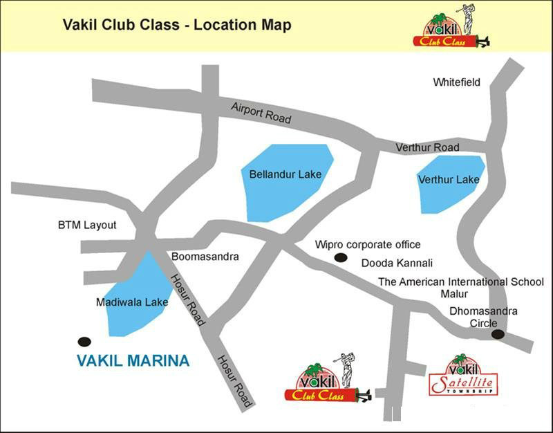 Vakil Club Class Villa Plot location map