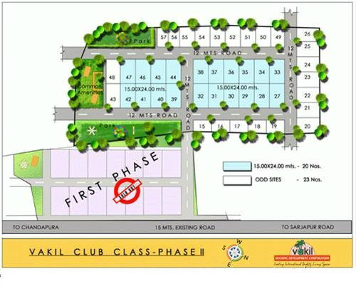 Vakil Club Class Villa Plot master plan
