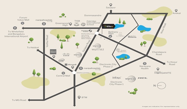 Nambiar Bannerghatta Villas Location