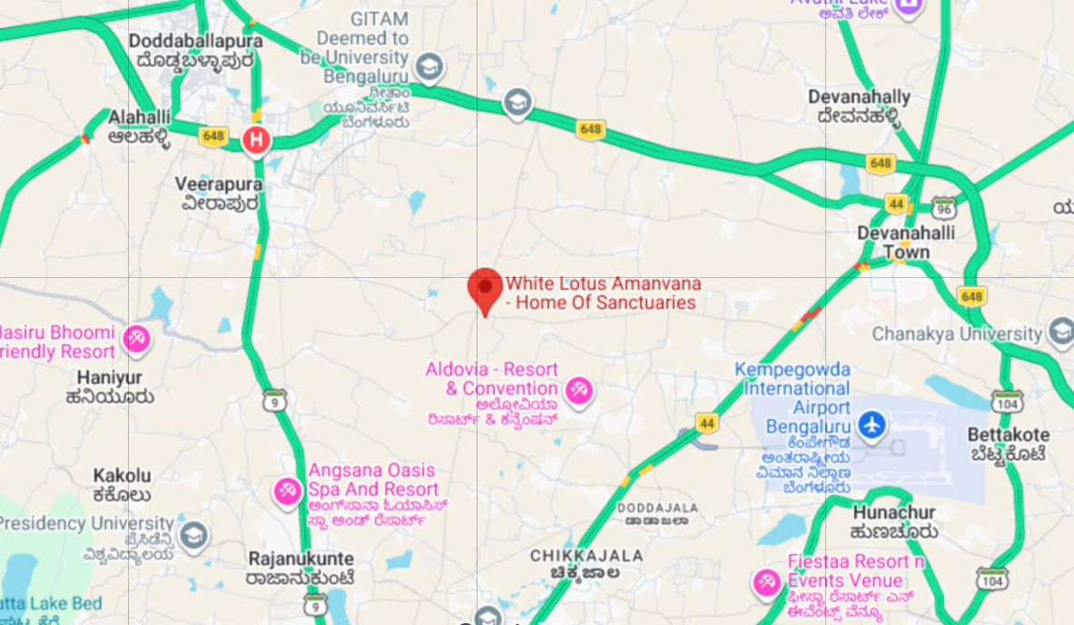 Location map of White Lotus Amanvana