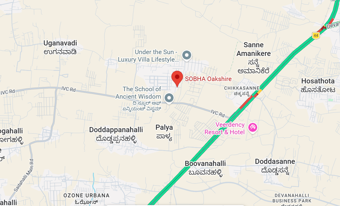Location of Sobha Oakshire
