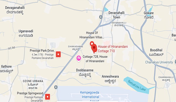 Hiranandani Devanahalli Cottages Location Map