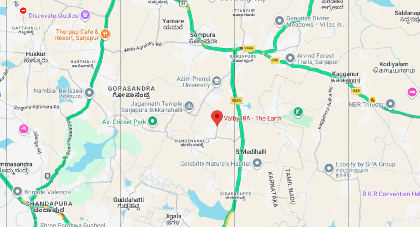 Location Map for Valby IRA – The Earth