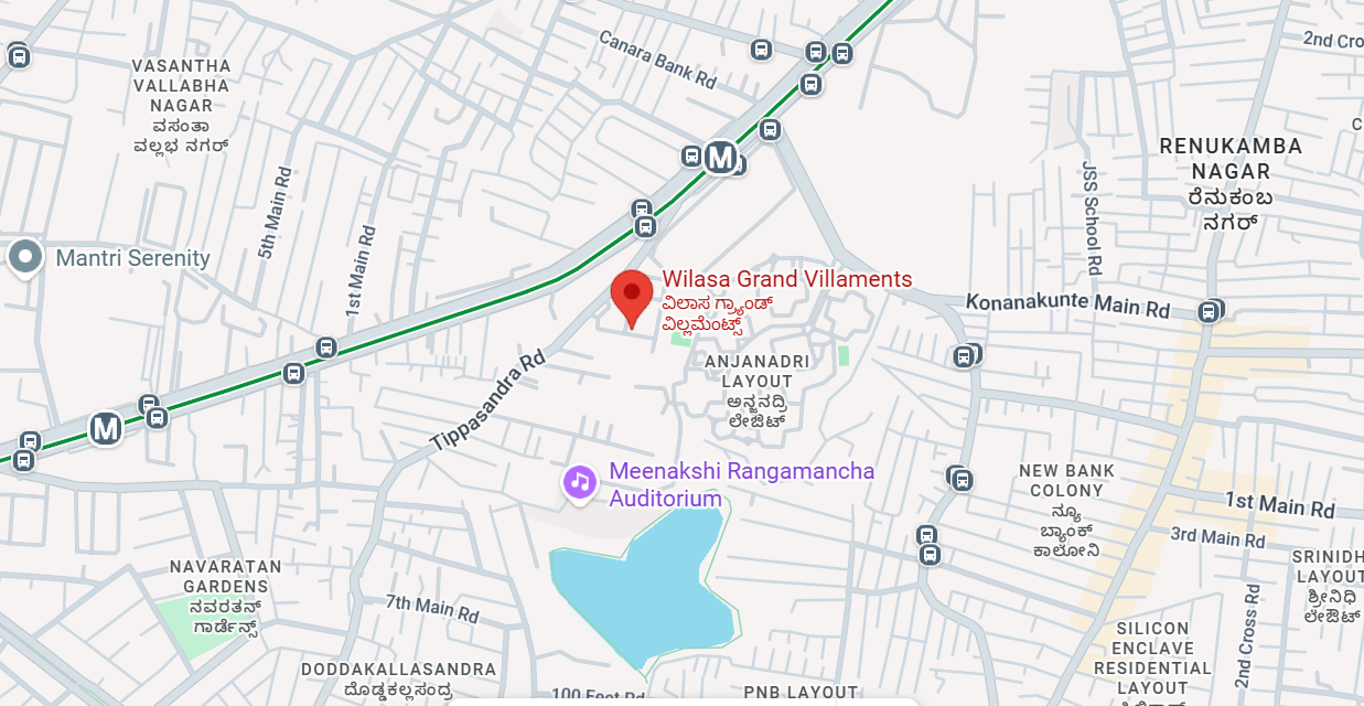 Pride Wilasa Grand Villaments location map